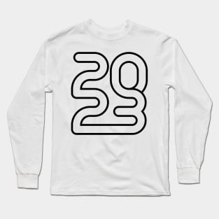 2023 black outline Long Sleeve T-Shirt